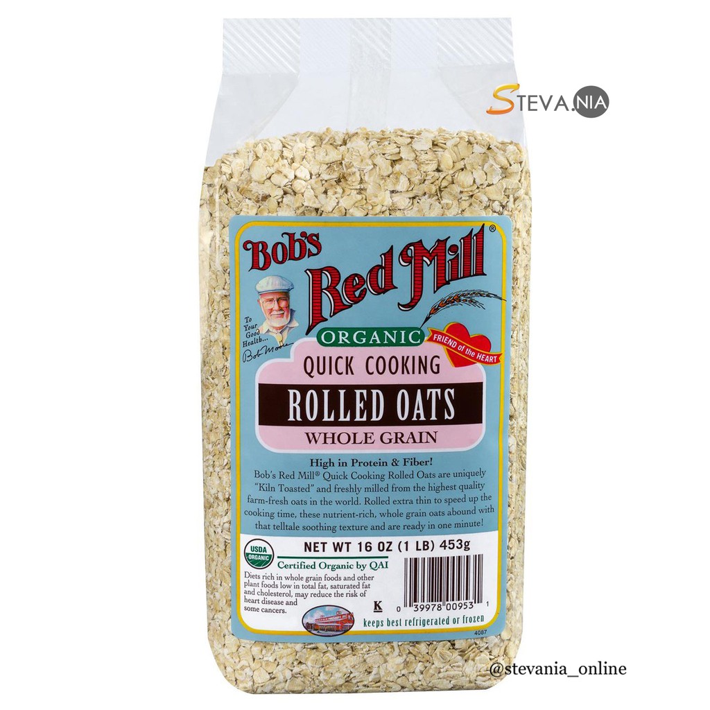 

Bob's Red Mill Organic Quick Cooking Rolled Oats 453GR