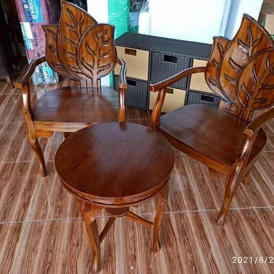 Kursi Teras Motif Daun Kayu Jati