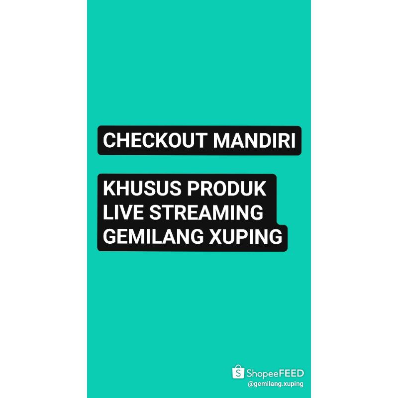 CHECKOUT MANDIRI PRODUK LIVE PART 2