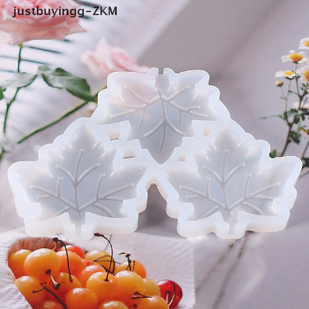 Cetakan Fondant Bentuk Daun Maple Pohon Natal Bahan Silikon