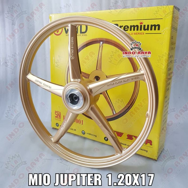 Velg pelek racing mio VND RACING 120 ring 17 depan saja six star