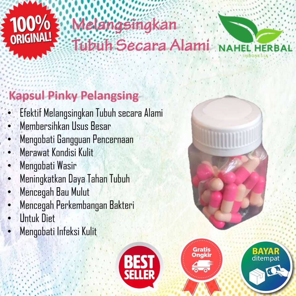Promo Dan Diskon - Asli Kapsul Pink1 Pinky Pelangsing Original 100% Ampuh BPOM - Paket Slimming Obat