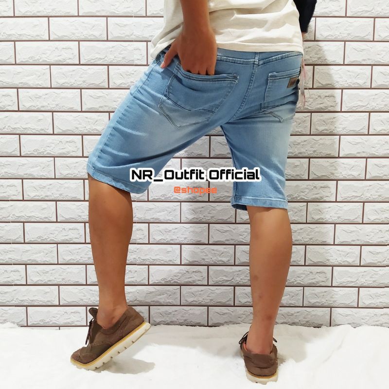 Celana Pendek Pria Skinny Slim Fit Jeans Cowok Stretch Bahan Melar Size 27-38 Nr_Outfit Official Cod