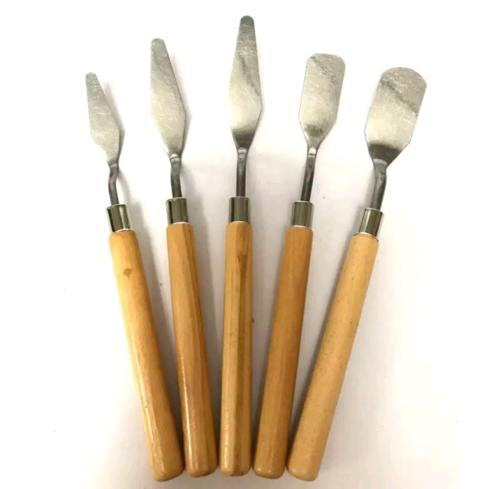 

Pallete Knife lukis Cat Minyak, Kue Stainless Steel Pisau Buttercream