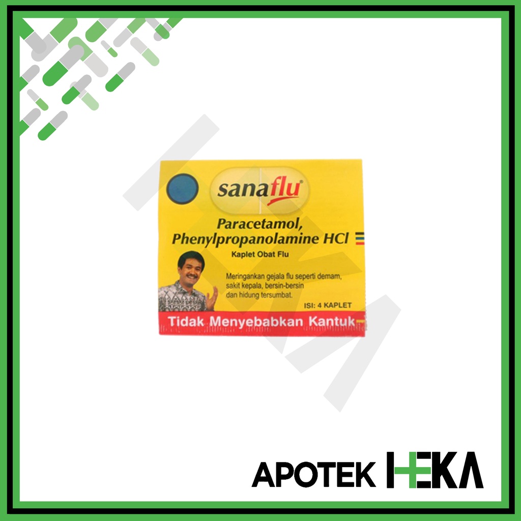 Sanaflu PE Kaplet Strip isi 4 Tablet - Obat Flu Pilek (SEMARANG)