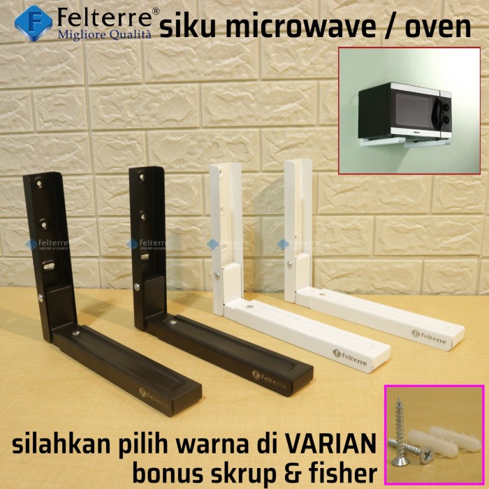 TERLARIS/ Siku Microwave/Microwave support/Rak microwave - Putih