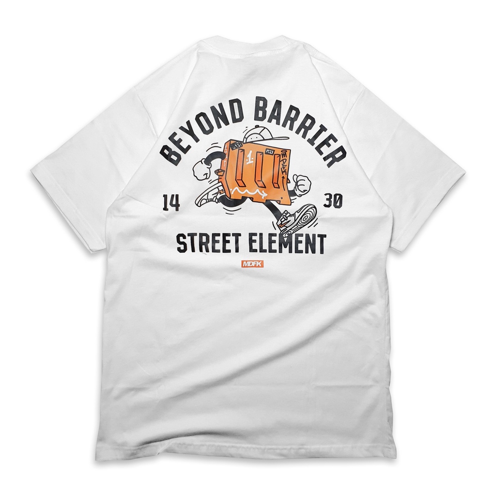 mdfk beyond barrier white t-shirt