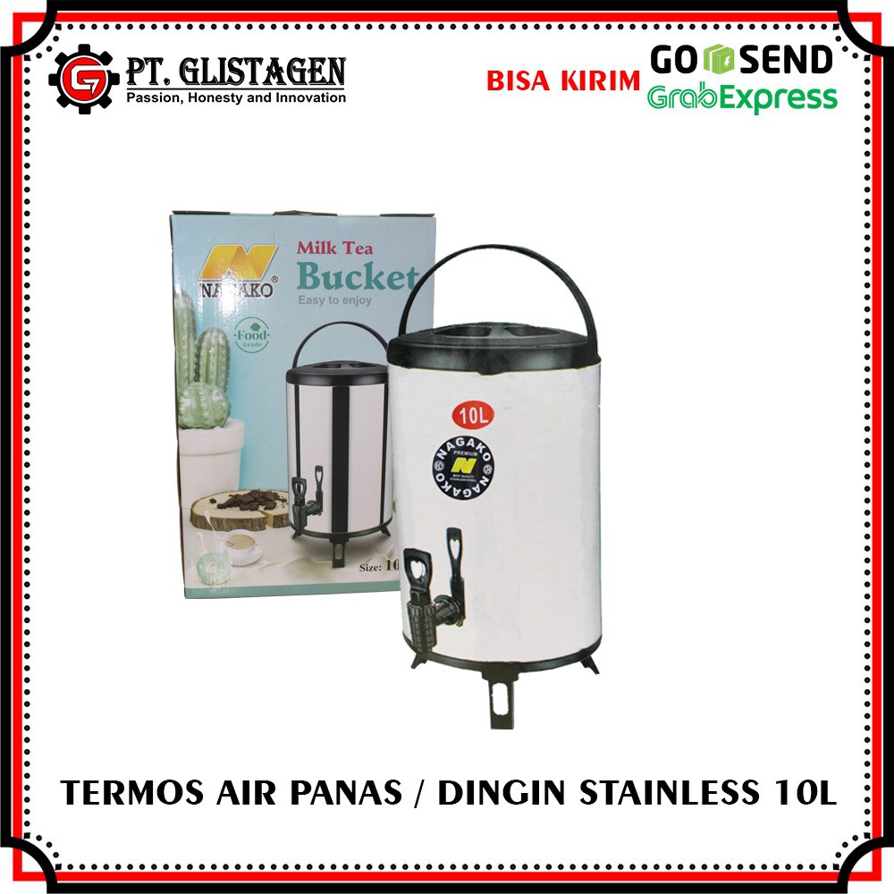 Termos Dispenser Air Panas dan Dingin / Milk Bucket / Vacum Jug 10 Ltr