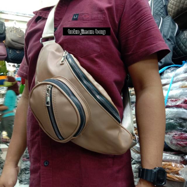 Pomo!!!Tas waistbag cewek/cowok slingbag tas pinggang