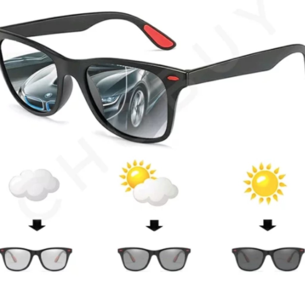 Kacamata Hitam Polarized Anti Silau Sinar Uv Pohtocromic Kaca Mata Aviator Pilot Tni Pantai Berjemur