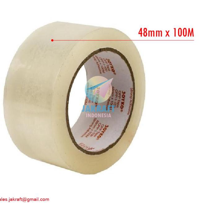 

◘ Lakban Bening JOYKO 2" Inch 48 mm x 100 Meter Clear OPP-1-100 Besar ✸