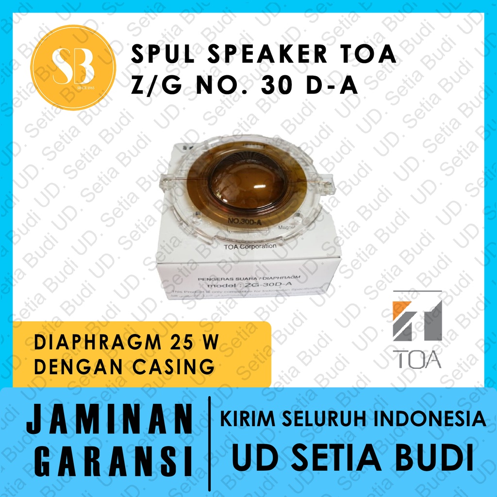 Spul Speaker TOA Z/G No. 30 D-A Diaphragm 25 W dengan Casing