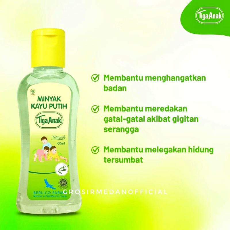 MINYAK CAP TIGA ANAK - TELON, TELON PLUS, MINYAK KAYU PUTIH