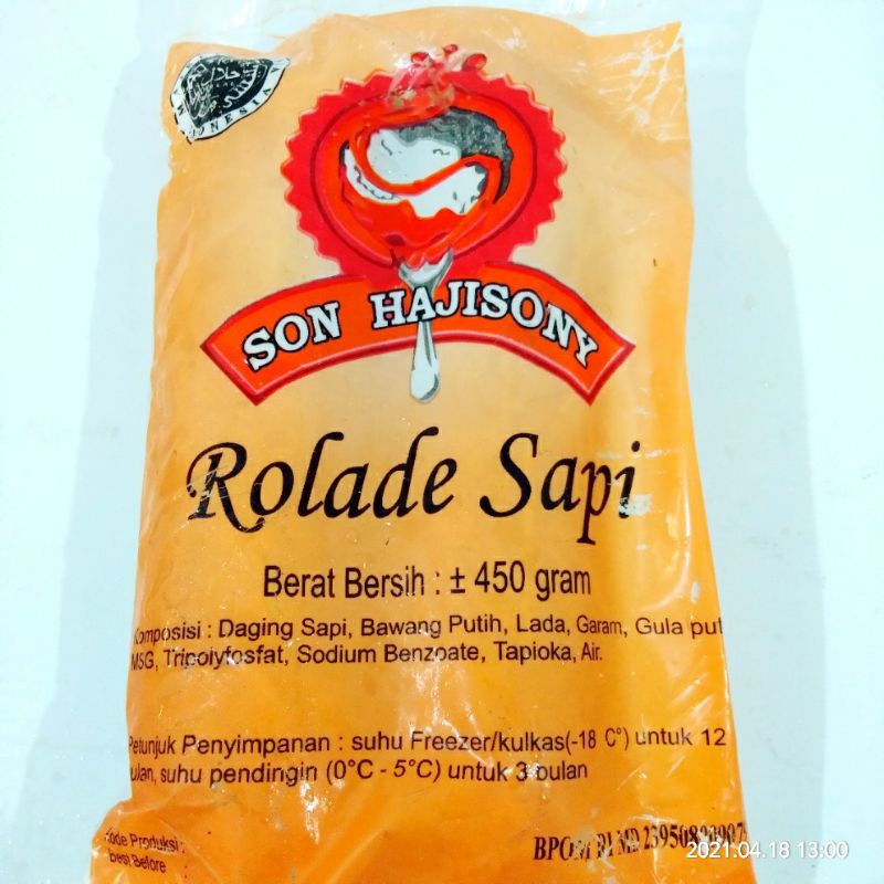 

Rolade Sapi Sony Lampung 450 gram