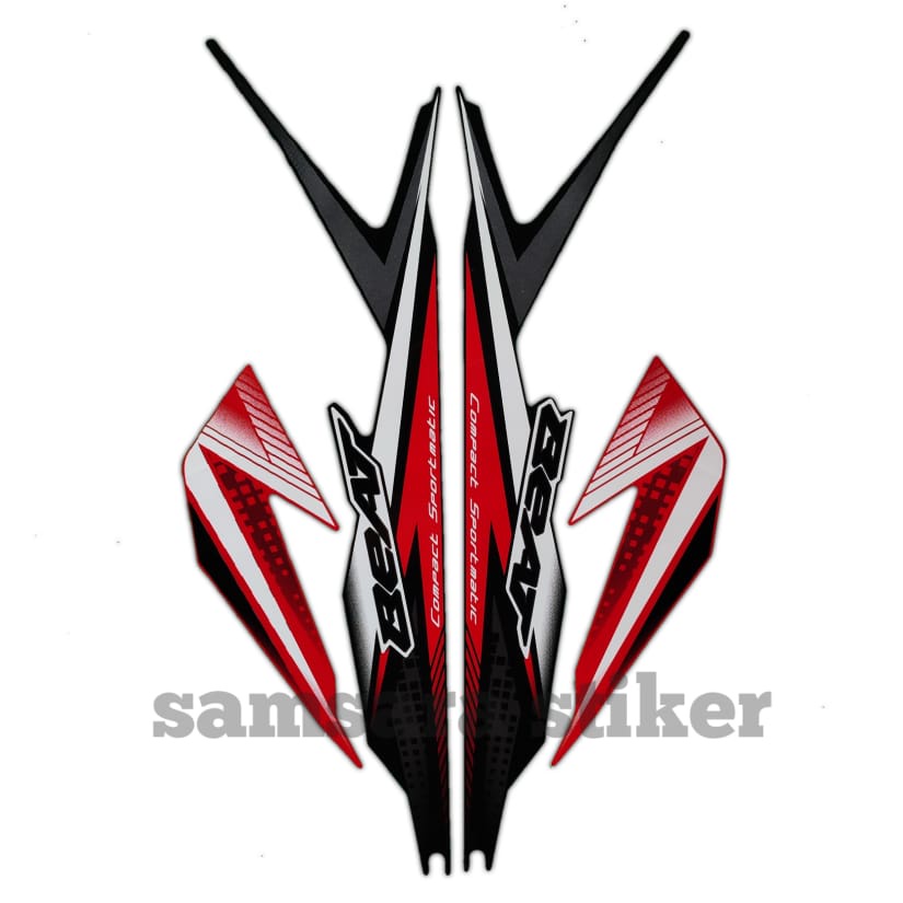 Jual stiker motor honda beat fi 2020 cbs hitam-merah | Shopee Indonesia