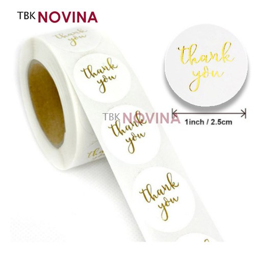 [KODE 89] Stiker Thank You / Label Segel Thank You (10 pcs)