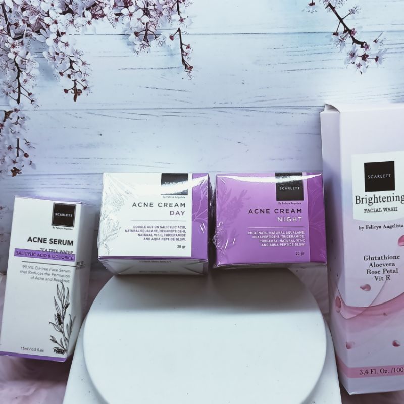 [COD] 4in1 PAKET CREAM SCARLETT LENGKAP BPOM
