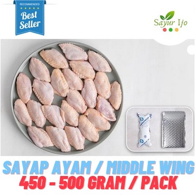 

MIDDLE WINGS Sayap Ayam 450 - 500 Gram / Pack Fresh Middle Chicken Wing Daging Segar HALAL