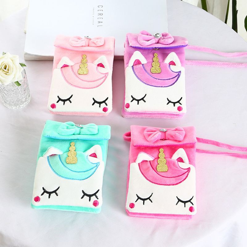 Tas Selempang Anak Unicorn Impor / Tas Fashion Anak Perempuan Lucu Tas Simpan Handphone Headset