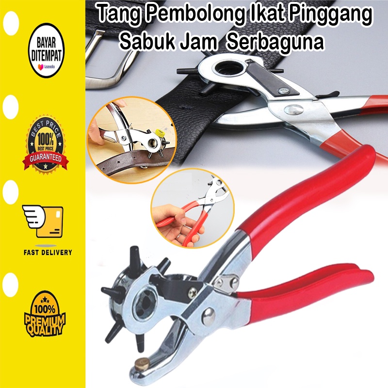 [BISA COD] Tang Pembolong Ikat Pinggang Sabuk Jam Punch Plier Serbaguna Pelubang Gesper Sabuk Kulit