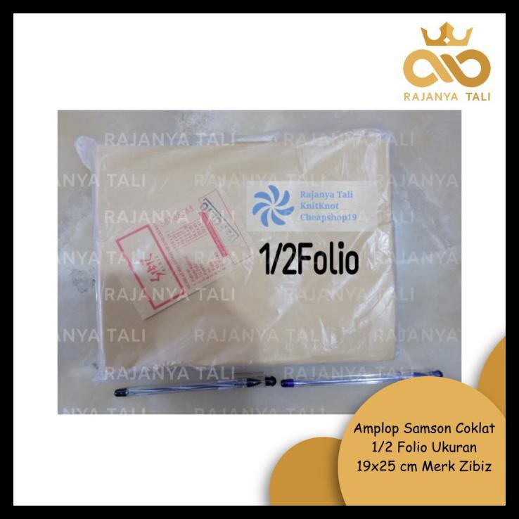 

Amplop Samson Coklat 1/2 Folio Ukuran 19X25 Cm Merk Zibiz