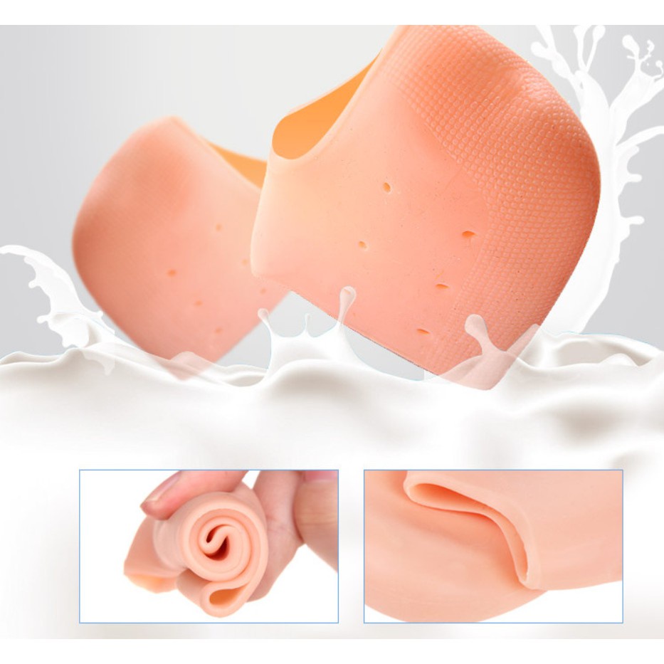 [Bisa COD] Sepasang Silikon Pelindung Tumit Telapak Kaki Anti Lecet - Gel Silikon Tumit
