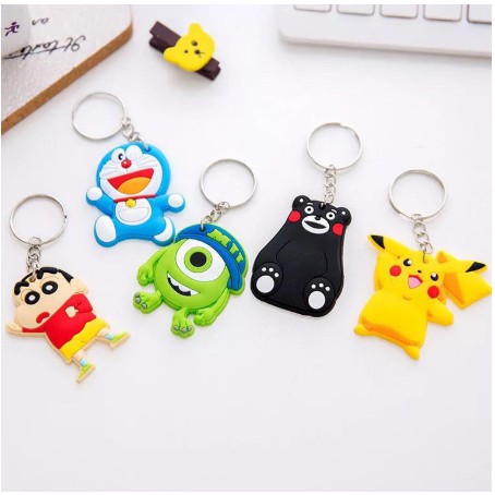 Gantungan Kunci Karakter Lucu / Keychain Cantik Dan Lucu / Gantungan Tas bahan Karet silikon