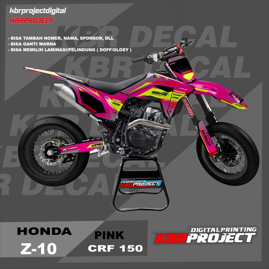 [COD] FULL BODY VARIASI DECAL CRF 150 striping motor HONDA sticker variasi Racing Z-10