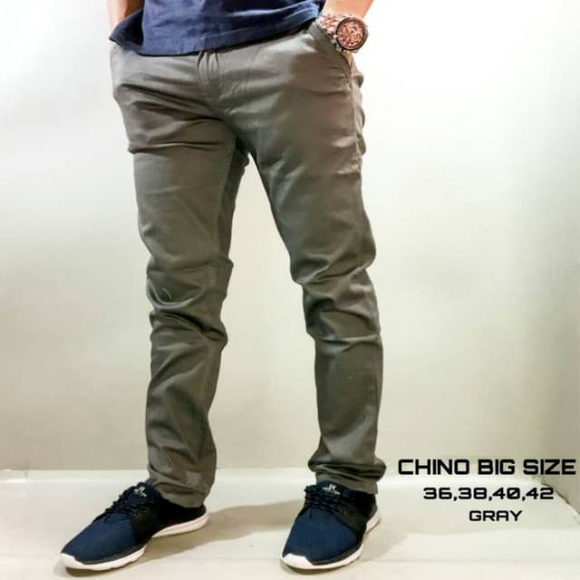 Celana chino pria big size celana pria ukuran jumbo / 36 37 38 39 40 41 42 44