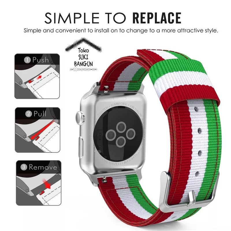 Strap Apple Watch Series Ultra 8 7 6 5 4 3 2 1 49mm 45mm 44mm 42mm TALI JAM Woven NATO Nylon Buckle