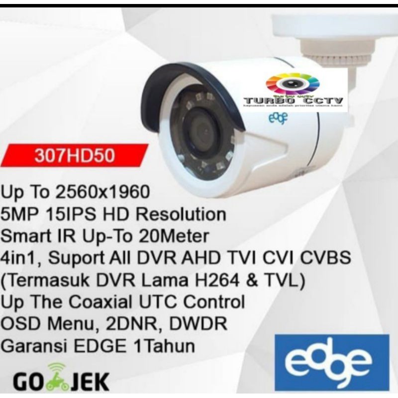 Kamera cctv edge outdoor 5mp 2560p/ 4K Hasil Tajam dan jelas