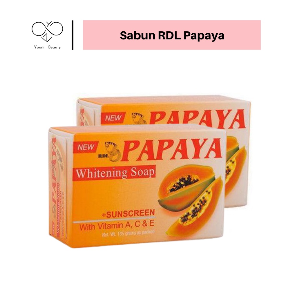 Sabun Papaya RDL Whitening Soap Original 100% & BPOM / Sabun Pemutih Badan Pepaya RDL Asli