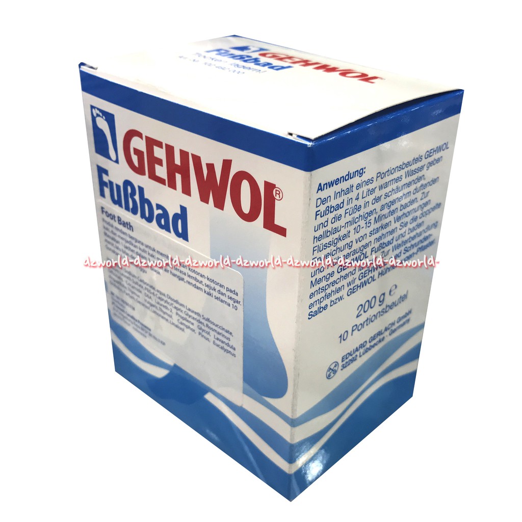 Gehwol Fubbad Foot Bath 10pcs Bubuk Perendam Kaki Untuk Kaki Pecah Pecah Gewol 1pack