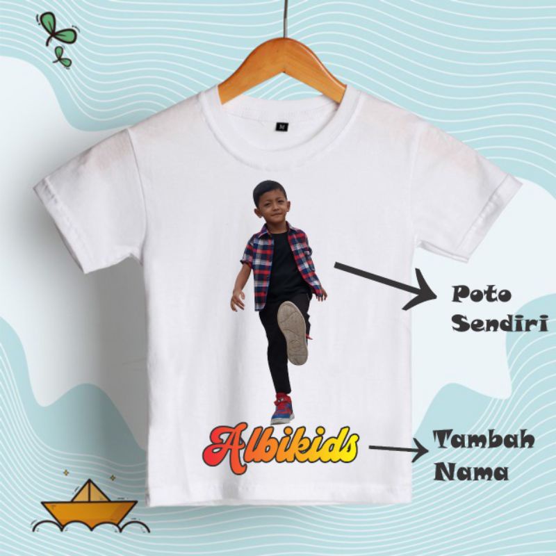 Kaos anak costum foto