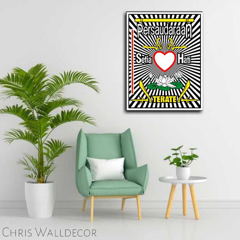 Hiasan dinding logo psht pajangan dinding dekorasi dinding dekorasi rumah