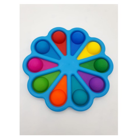 SIMPLE DIMPLE / POP IT RAINBOW MAINAN POP ITS ROUND FIDGET TOY PUSH BUBBLE RELIEF KIDS POP IT TIKTOK-BUNGA