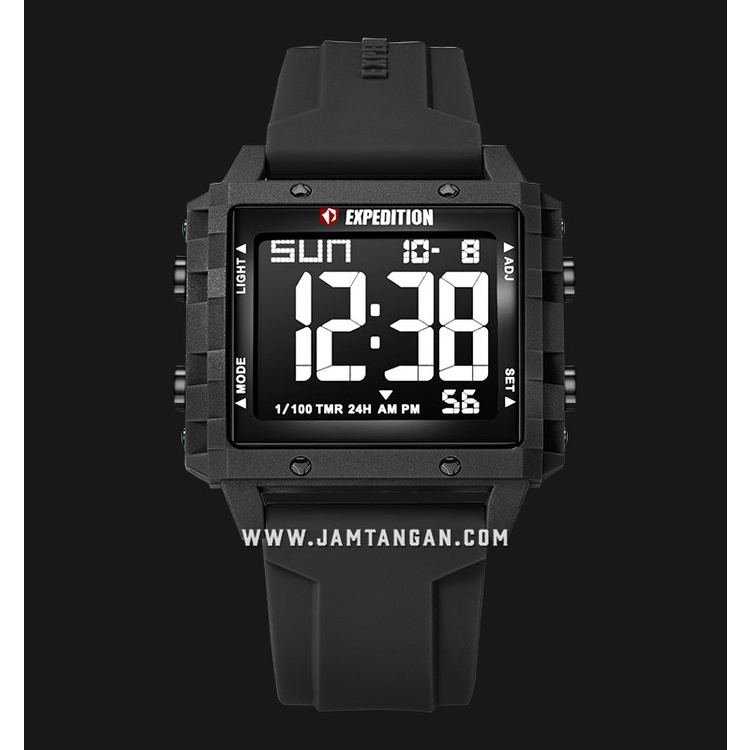 Expedition E 6817 MH RIGBA Digital Dial Black Rubber Strap