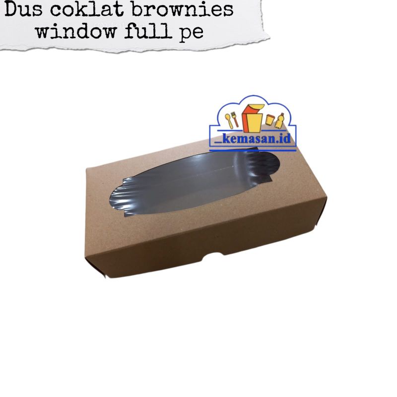 

DUS BROWNIES KRAFT COKLAT WINDOW 22X10X5 10PCS-TK/FD