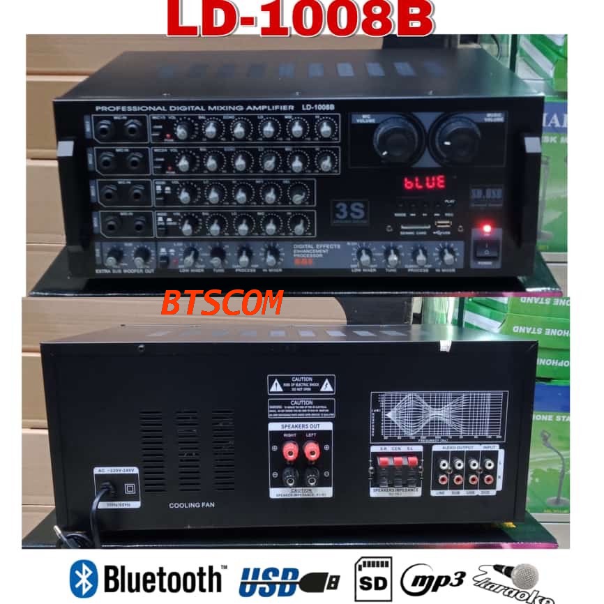 Amplifier Karaoke LD 1008 B With Bluetooth - USB - SD Card