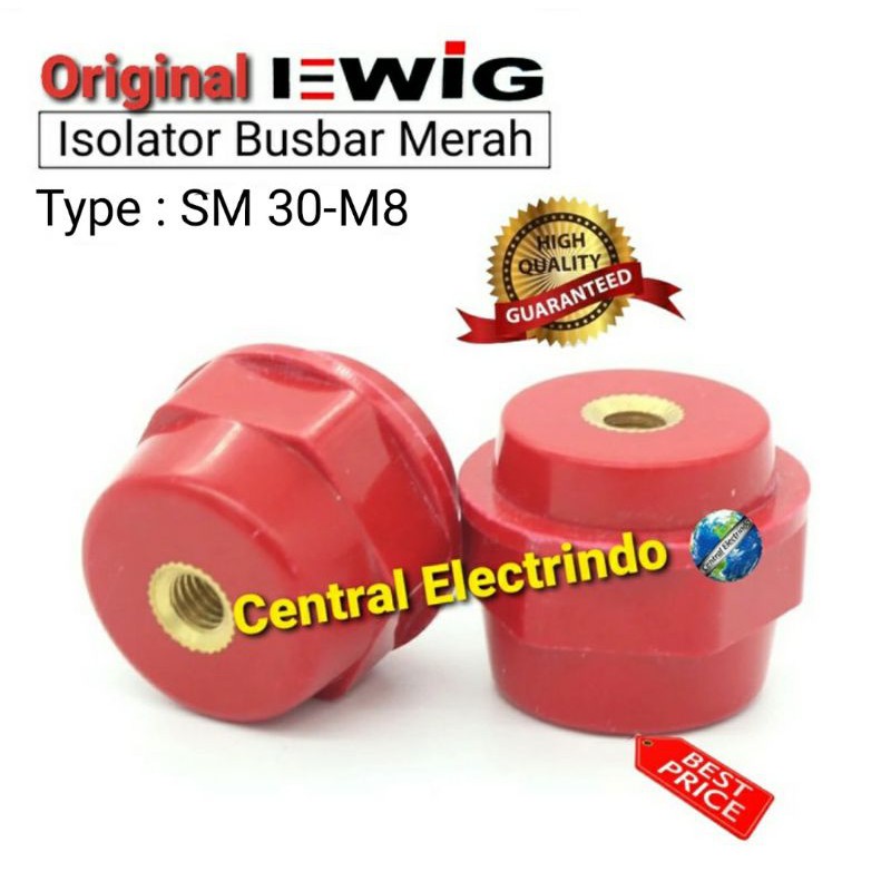 Isolator Busbar EWIG SM 30-8 Merah