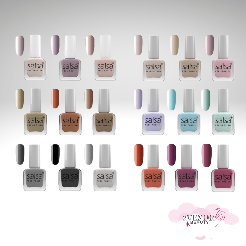 SALSA Peel Polish - Kutek Peel Off Lupas Breathable Hijab Friendly isi 3 / kutek halal BPOM