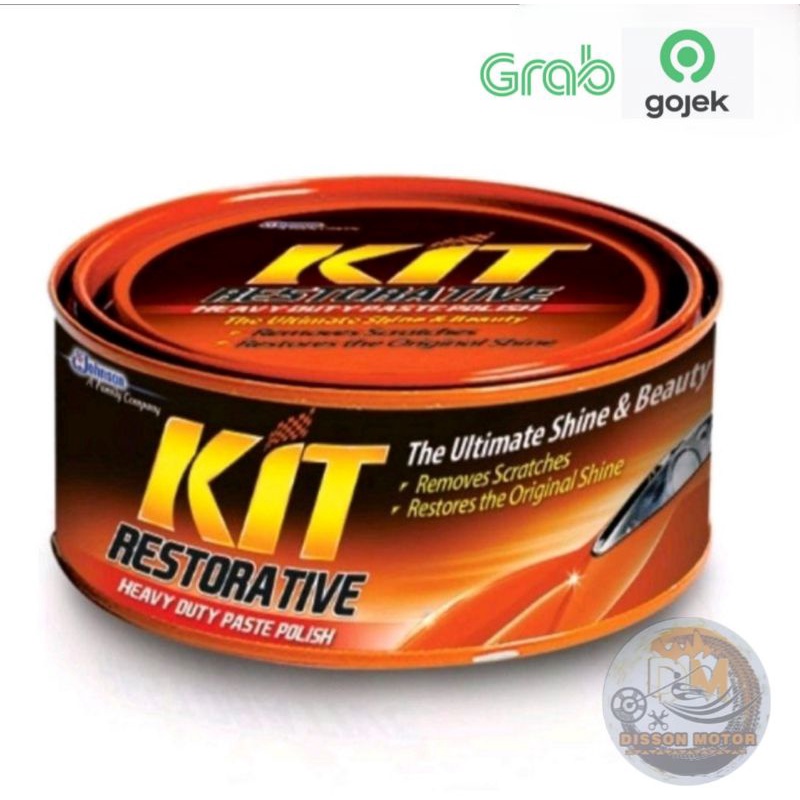 KIT Restorative Paste Wax Pasta Pembersih body mobil dan motor (225Gram) Kit Pembersih kit kaleng or