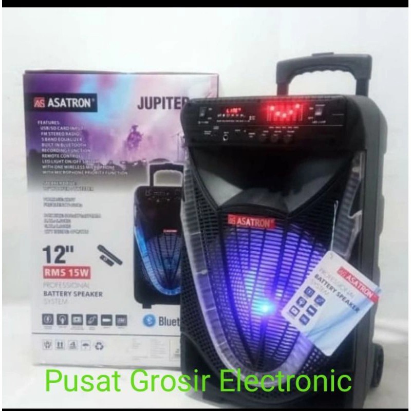 SPEAKER USB BLUETOOTH WIRELESS MEETING PORTABEL ASATRON JUPITER 12&quot;