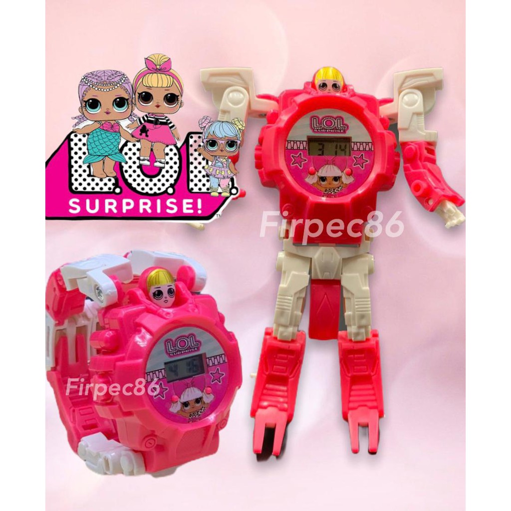 F86 Jam Tangan Anak Robot Transformers Bentuk Robot Mode Super-Hero Karakter Digital Grosir Murah