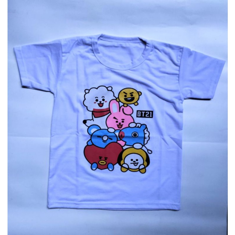 kaos anak perempuan BTS21/kaos anak distro karakter