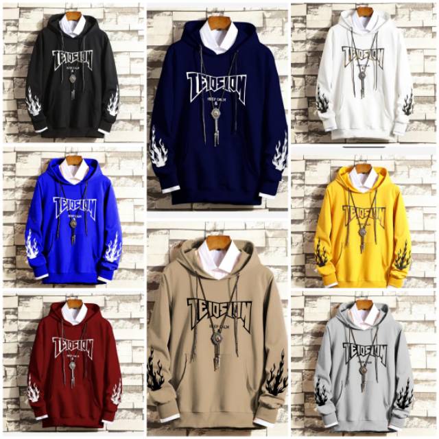 UNISEX-Sweater hoodie TELOSION/HOODIE TEBAL/SWEATER PRIA DAN WANITA BISA PAKAI