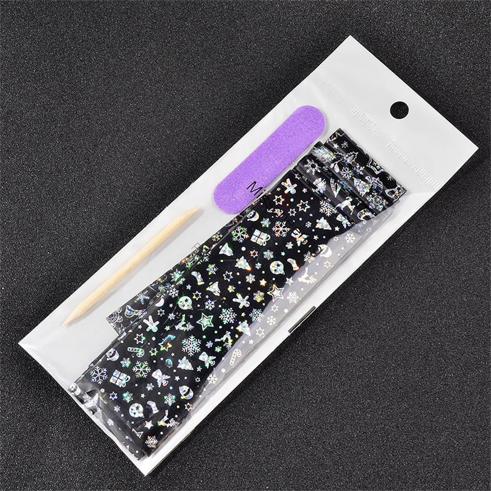 Solighter Stiker Nail Art Wanita Manicure Decor Laser Transfer DIY Art Tips Hologram Starry