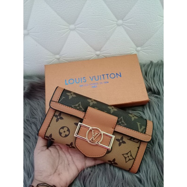 DOMPET LV DAUPHINE LIPAT PANJANG FREE BOX