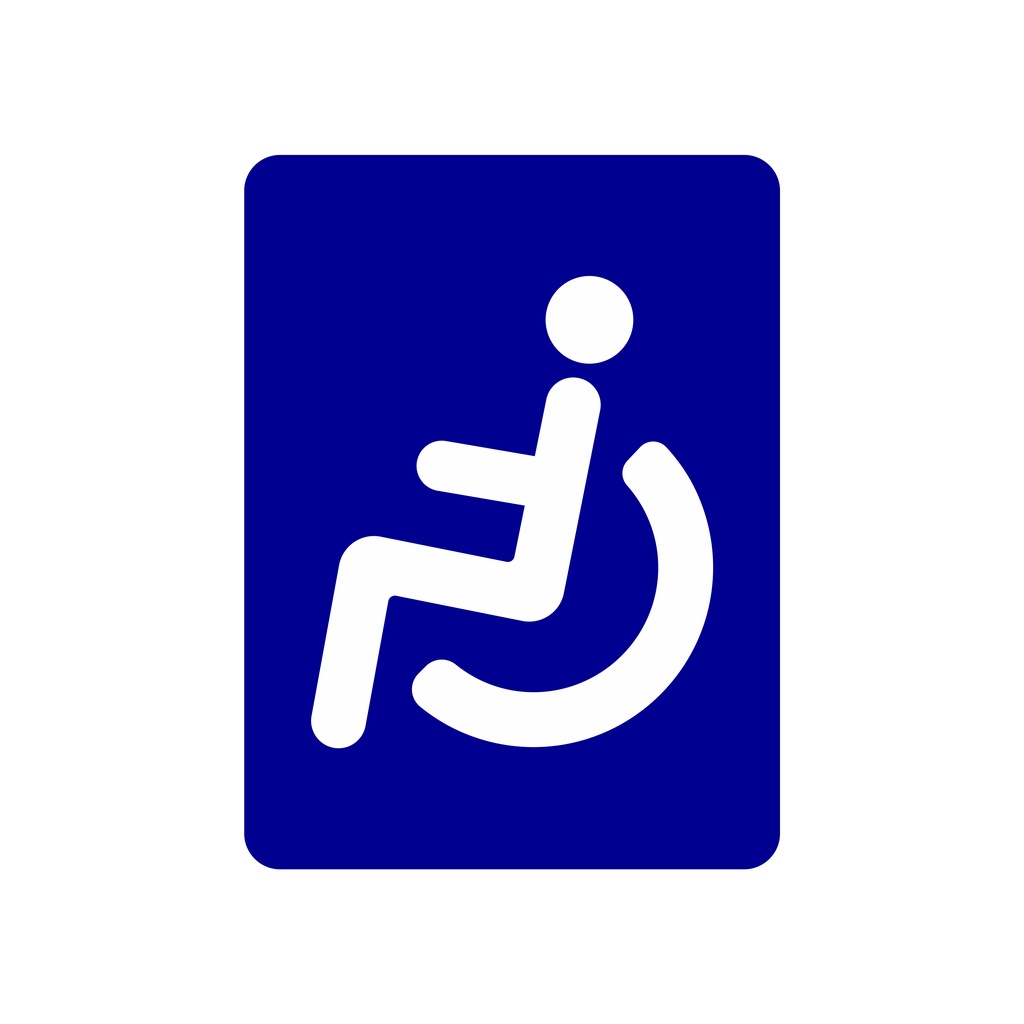 

RAMBU AKRILIK / ACRYLIC KHUSUS DISABILITAS ( BIRU ) 15CM X 20CM
