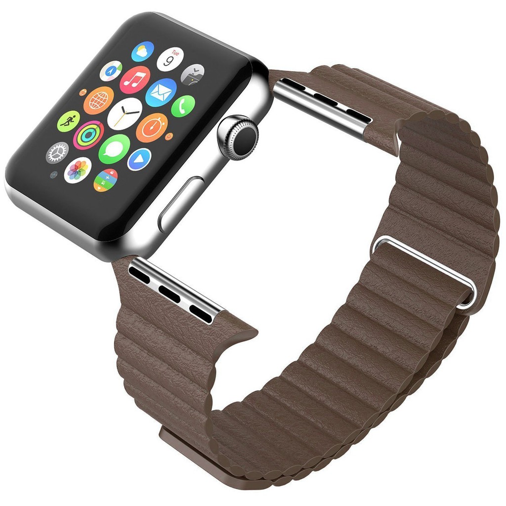 40/42mm Tali Jam Apple Watch series 1 2 3 4 iWatch Magnetic Leather Loop Strap Band